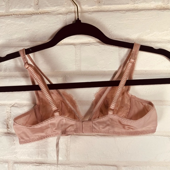 NWT Soma Breathtaking Unlined Sheer Lace Plunge Bra 34 A Adobe Rose Pink  #0222 - Picture 3 of 10